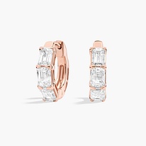 Diamond huggie earrings in 14k rose gold